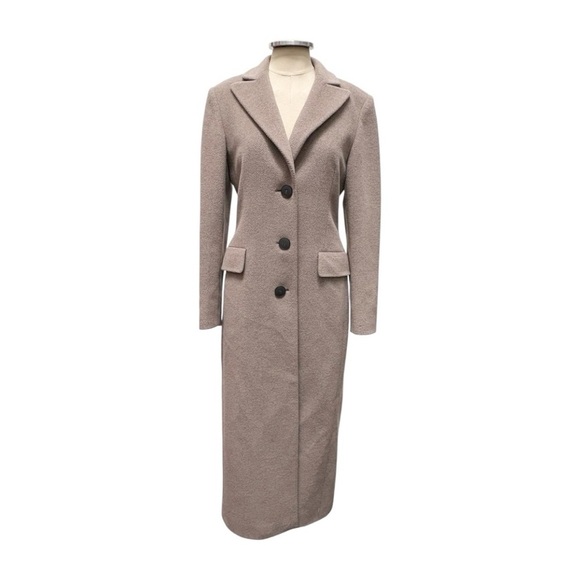 Cinzia Rocca Wool and Cashmere Single Breast Long Coat Size US 6 - Picture 1 of 15
